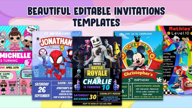 PIXAVITE | Editable Invitations Templates