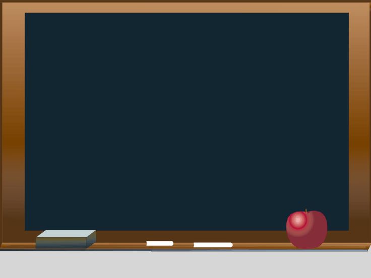 an apple sitting in front of a blackboard