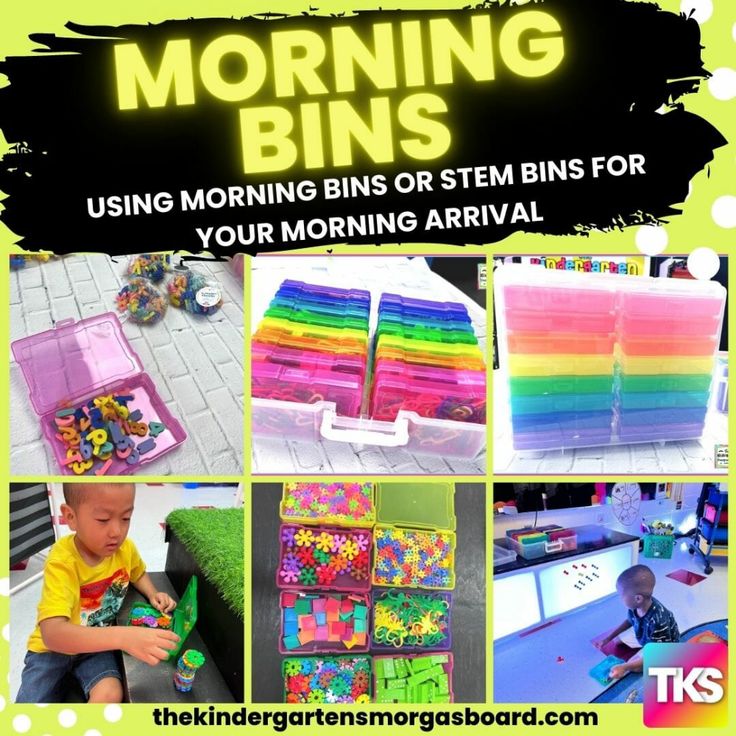 Play In The Classroom, Student Cleaning, Importance Of Play, Stem Bins, Morning Bins, Kindergarten Stem, Work Bins, Photo Box Storage, Kindergarten Smorgasboard