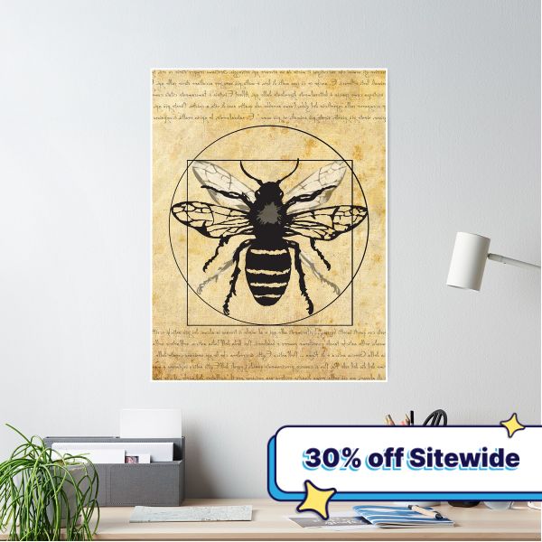 an image of a bee on a piece of paper with the text 30 % off site