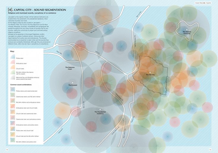 a map with many different colored circles on it