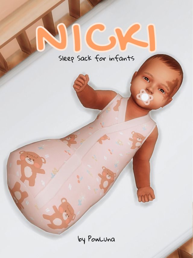 an image of a baby with pacifier in its mouth and the words nick on it