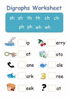 a worksheet with words and pictures on it