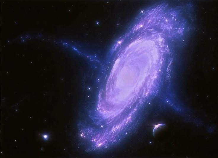 an image of a spiral galaxy in the sky