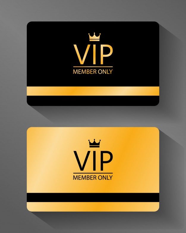 two gold and black business cards with the words,'member only'on them