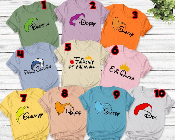 7 Dwarfs Shirts, Office Halloween Costumes, Office Halloween, Group Party, 7 Dwarfs, Group Costumes, Group Shirts, Seven Dwarfs, Evil Queen