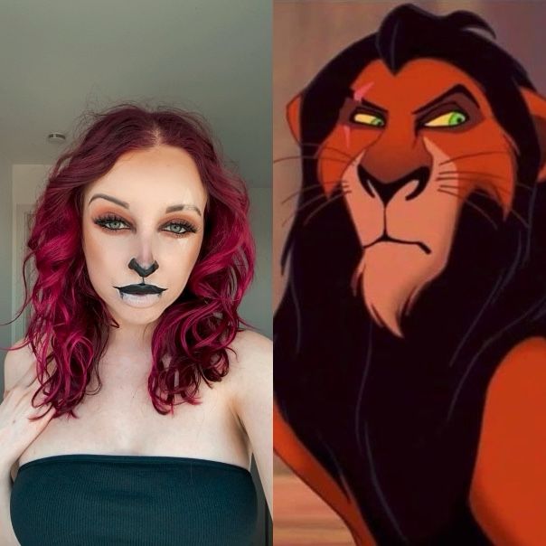 Scar Lion King Makeup Halloween, Scar Cosplay Lion King, Scar Makeup Lion King, Scar Lion King Costume, Scar Lion King Makeup, Scar Costume, Scar Rey Leon, Lion King Makeup, Marching Band Outfits