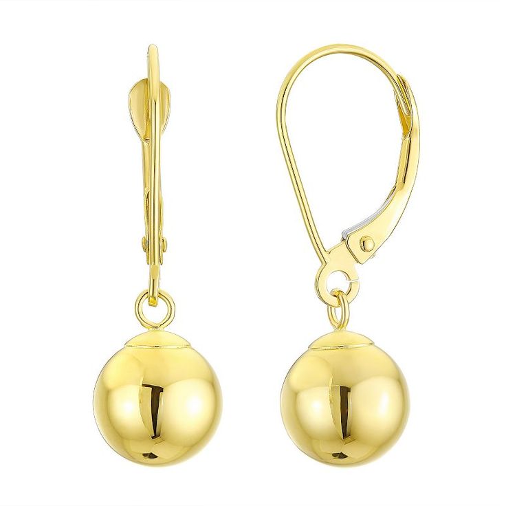 These gorgeous 14k gold dangle ball leverback drop earrings are the perfect way to finish any outfit. These gorgeous 14k gold dangle ball leverback drop earrings are the perfect way to finish any outfit. Length: 24.5 mm Closures: leverback Metal: 14k gold Finish: polished Packaging: boxed Please note, due to the high value of this item, a signature may be required upon delivery. Size: One Size. Color: Multicolor. Gender: female. Age Group: adult. Formal Dangle Earrings With Lever Back, Classic Dangle Earrings With Lever Back, Classic Dangle Lever Back Earrings, Formal Dangle Jewelry With Lever Back, 14k Gold Lever Back Drop Earrings, Yellow Gold Dangle Earrings With Lever Back, 14k Gold Dangle Earrings With Lever Back, Gold Lever Back Earrings, Yellow Gold Lever Back Drop Earrings