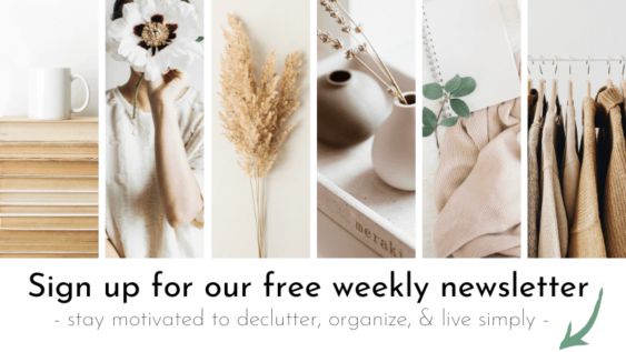 the sign up for our free weekly news letter is displayed in four different pictures, including flowers and leaves