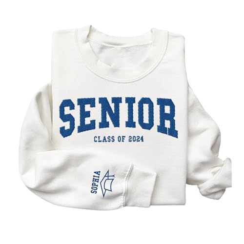 Custom Embroidered Senior 2024 Sweatshirt, Personalized Graduation 2024 Hoodie, Senior Gift Graduation Sweatshirt Hoodie, Class of 2024, Grad to be, Senior Shirt, Senior Graduation Gift Senior Hoodies, Senior 25, Senior Sweatshirts, Sr 25, Graduation 2024, Senior Shirts, Senior Gifts, Senior Graduation, Class Of 2024