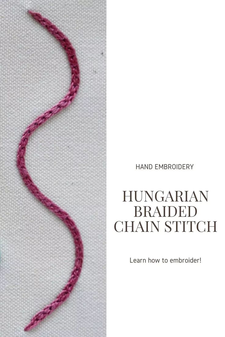 an image of a piece of art that is on the cover of hand embroidery book, hungarian braided chain stitchs learn how to embroider