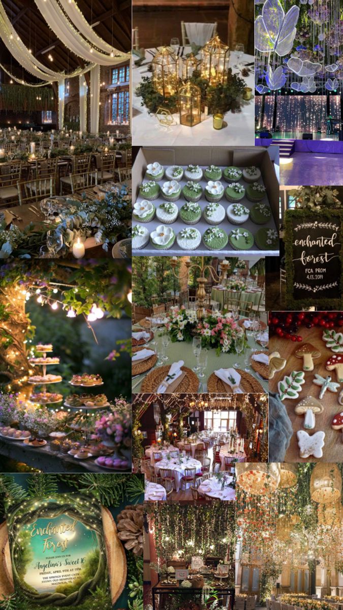 the collage shows many different types of decorations