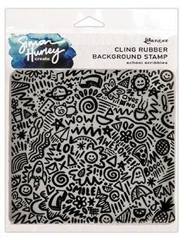 the crafter's workshop cling rubber background stamp set, black and white