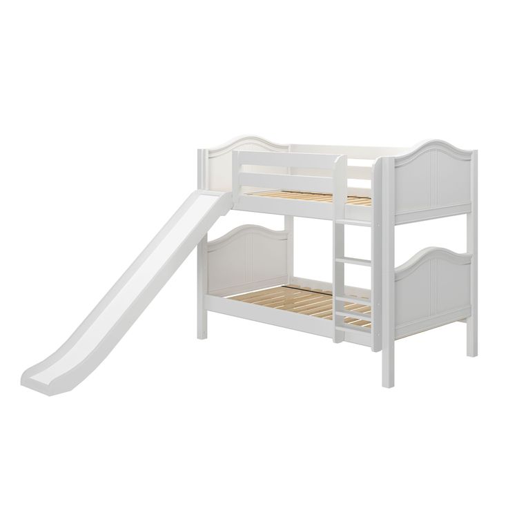 SMILE WC : Play Bunk Beds Twin Low Bunk Bed with Slide Bunk Bed Slide, Low Bunk Bed, Full Size Bunk Beds, Bed Slide, Living In Washington State, Grandkids Room, Curved Bed, Low Bunk Beds, Bunk Bed With Slide