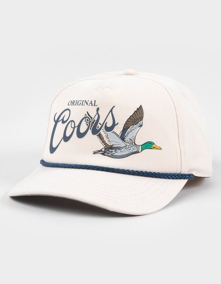 American Needle Coors Snapback Hat. Original Coors Graphic Screened On Front. Brim Rope Detail. Slightly Curved Bill. Adjustable Snapback Closure. 100% Cotton. Imported. Western Gifts For Women, Western Gifts Women, Things To Buy Boyfriend, Cowgirl Trucker Hat, Gifts For Country Boys, Gifts For Country Men, Women Trucker Hat, Trucker Hat Bar, Graphic Hats