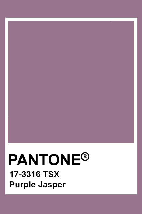 pantone's purple jasper color is shown in the frame, and it has