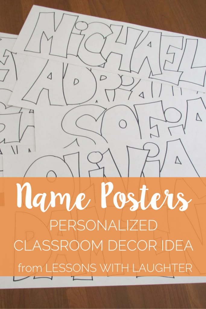 three personalized classroom decor ideas from lessons with laughter for kids to use in their homes