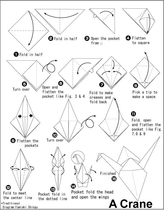 how to make an origami crane step by step instructions for kids and adults