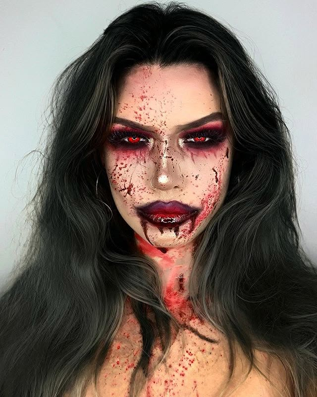 #vampiremakeup #vampire #bloodmakeup #drippingmakeup #halloweenmakeup #halloween #halloween2020 #halloweenmakeuplooks #halloweenmakeupideas #31daysofhalloween #31daysofhalloweenmakeup #mua #muasupport #muas_mx #mua_underdogs #muasfeaturing #mualife #muaunderdogs #muafollowtrain #mua_army #makeup #makeupartist #makeuplooks #makeupideas #featuring_mua #feature_my_stuff #undiscoveredmuas #undiscoveredmakeupartist #coolmakeups #crazymakeups Halloween Looks Makeup Scary, Horror Vampire Makeup, Vampire Makeup Scary, Vampire Makeup With Blood, Creative Vampire Costume, Halloween Scary Costumes Women, Creepy Vampire Makeup, Halloween Costumes Horror Women, Vampire Makeup Ideas Halloween