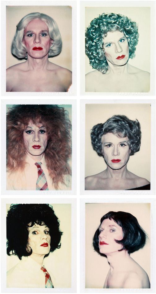 six photographs of women with different hair styles and colors, each wearing a neck tie