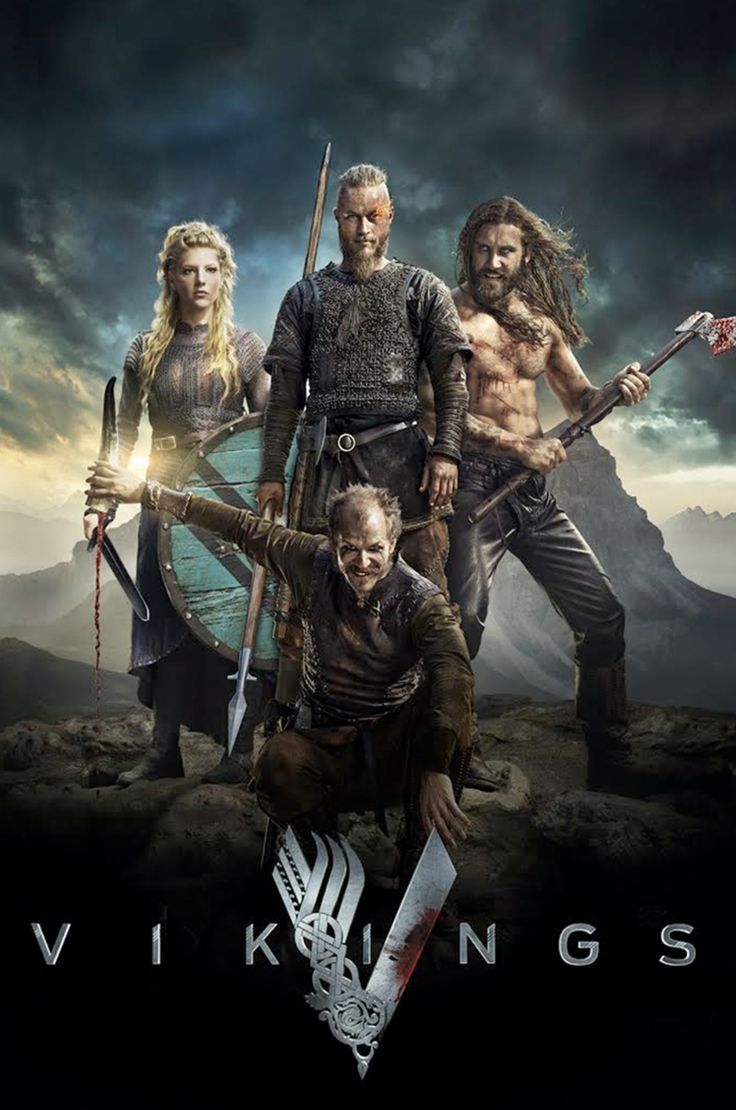 the poster for the movie viking saga starring actors, from left to right peter mc