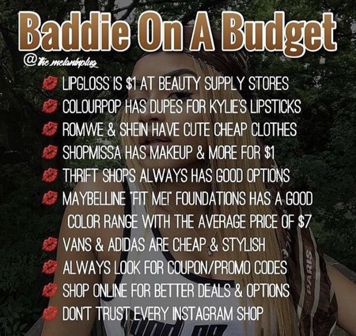 Baddie Budget, Gothic Southern, Baddie On A Budget, Schul Survival Kits, Baddie Stuff, Selfcare Tips, Kylie Lipstick, Baddie Tips, Glo Up