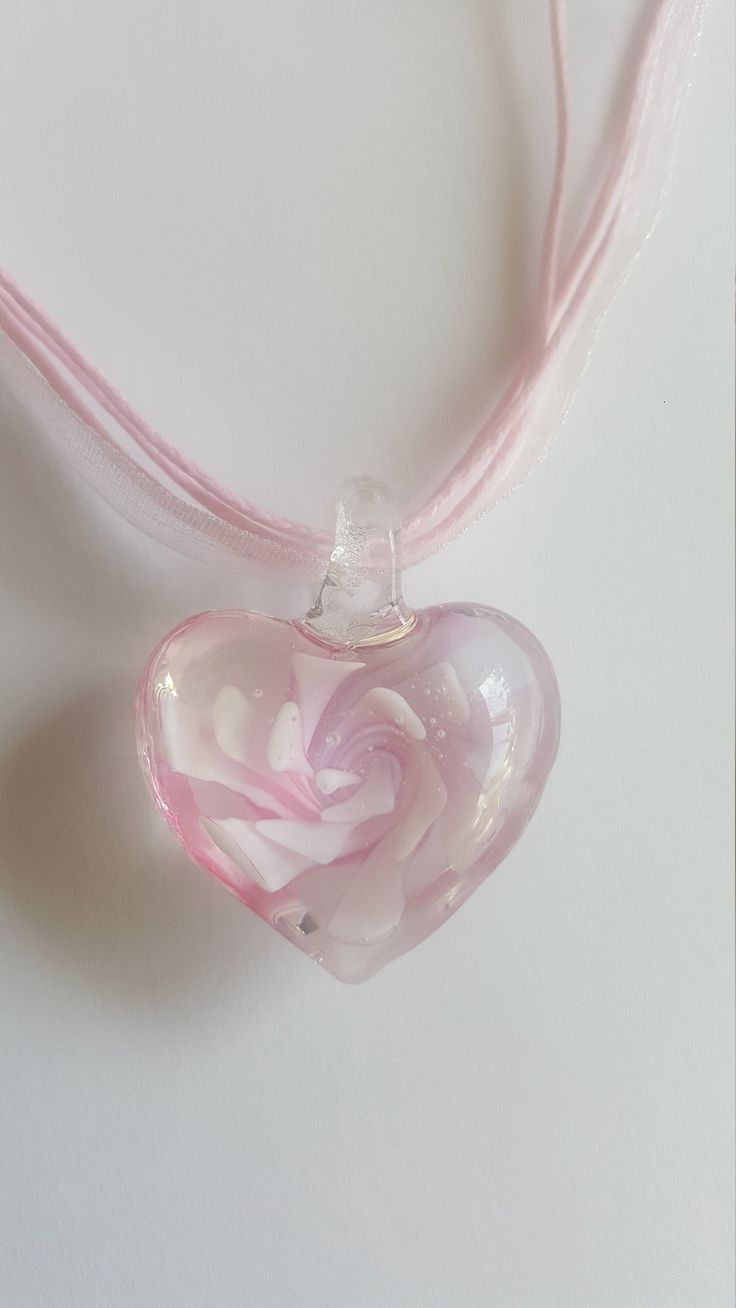 Glass heart pendant necklace Brand new and high quality Materials: glass, thread, ribbon, alloy Glass Star Necklace, Glass Heart Necklace, Cute Necklaces, Glass Jewellery, Necklace Brands, Glass Pendant Necklace, Jewelry Lookbook, Amber Jewelry, Glass Heart