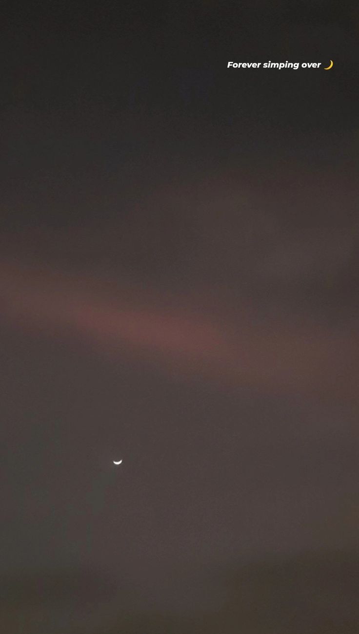 the moon is seen in the sky above some trees