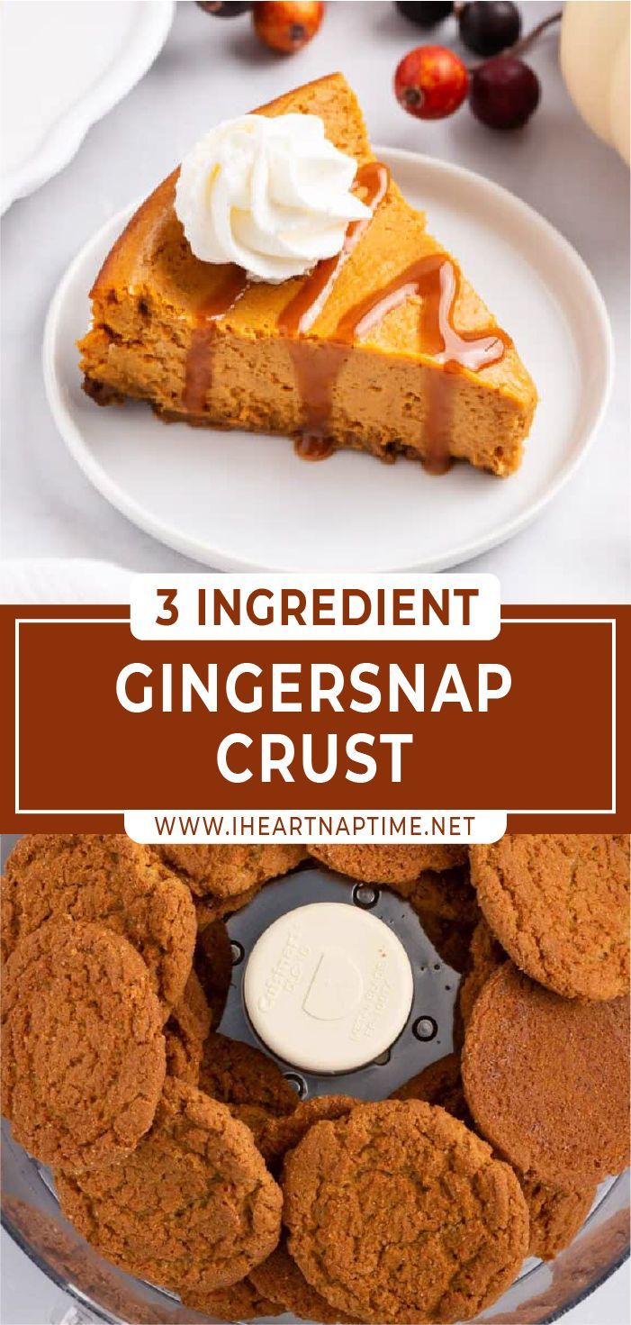 three different pictures with the words 3 ingredient ginger snapsnap crust in front of them