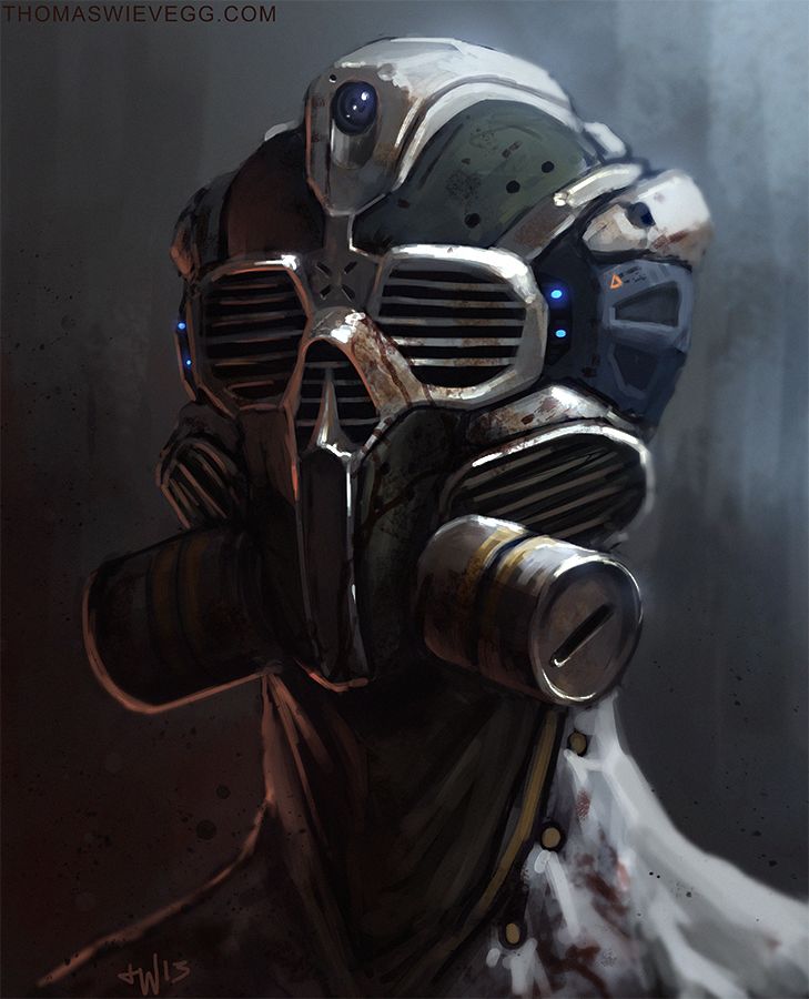 "Surgeon" by thomaswievegg // DeviantART.com Sci-fi Helmet, Gas Mask Art, Cool Masks, Cyberpunk Character, Ghost In The Shell, Cyberpunk Art, Gas Mask, Dieselpunk, Mask Design