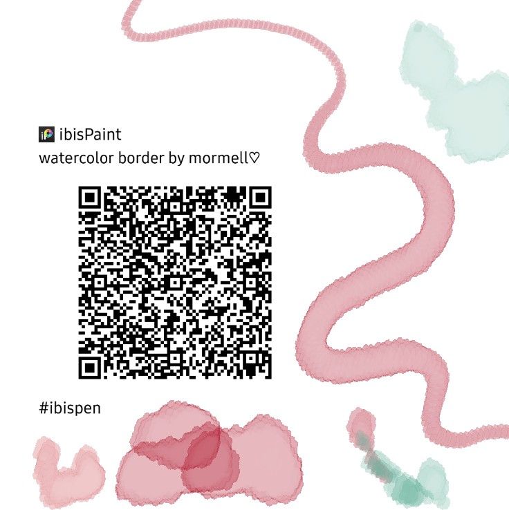 a qr - code is being used to scan the image for watercolor border