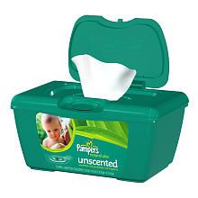 a green box with tissue in it