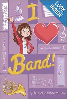 the cover of i love band by michael schluterman, illustrated in yellow and purple