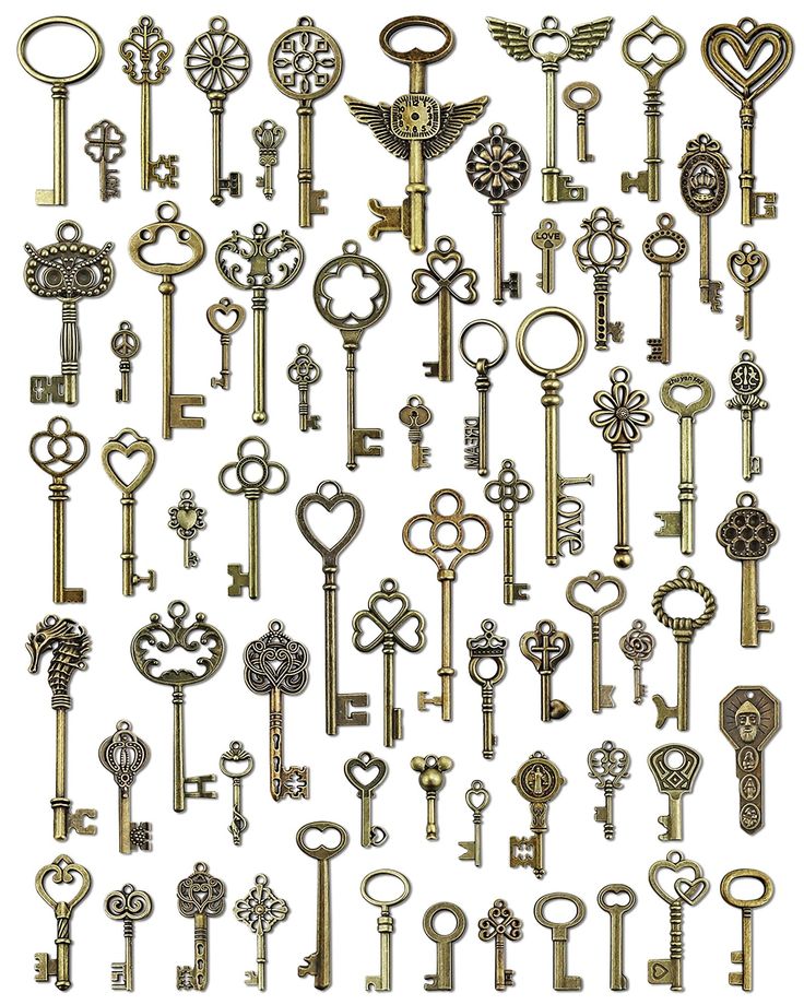 PRICES MAY VARY. Quantity: 69 pcs vintage skeleton key set charms (69 different styles, no repeat). Mixed heart shaped, crown shape, hollow carved shapes and so on different style antique key charms, appropriate for your different needs for DIY crafts. Premium Material: These craft skeleton keys are made of metal alloy, lead and nickel free, durable and reusable. They are different sizes, from 1 in to 3.3 in. Perfect DIY Crafts: Size of the skeleton keys are very suitable for diy crafts,such as Wedding Party Favors Diy, Steampunk Drawing, Engagement Greetings, Witchy Books, Crest Shield, Headband Holder Ideas, Vintage Motifs, Wedding Seating Cards, Vintage Skeleton Keys