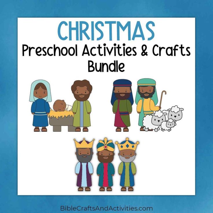 christmas preschool activities and crafts for kids to do with the bible's story book