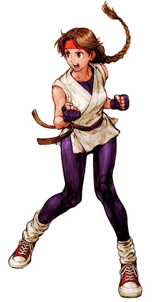 Yuri Sakazaki from Capcom vs. SNK: Millennium Fight 2000 Kinu Nishimura, Capcom Vs Snk, Capcom Vs, Snk King Of Fighters, Capcom Art, Street Fighter Art, Model Sheet, Game Concept Art, King Of Fighters