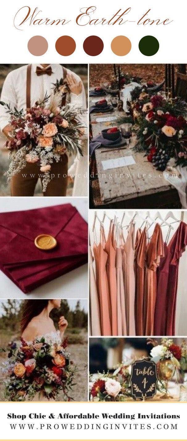 a collage of different wedding colors and details