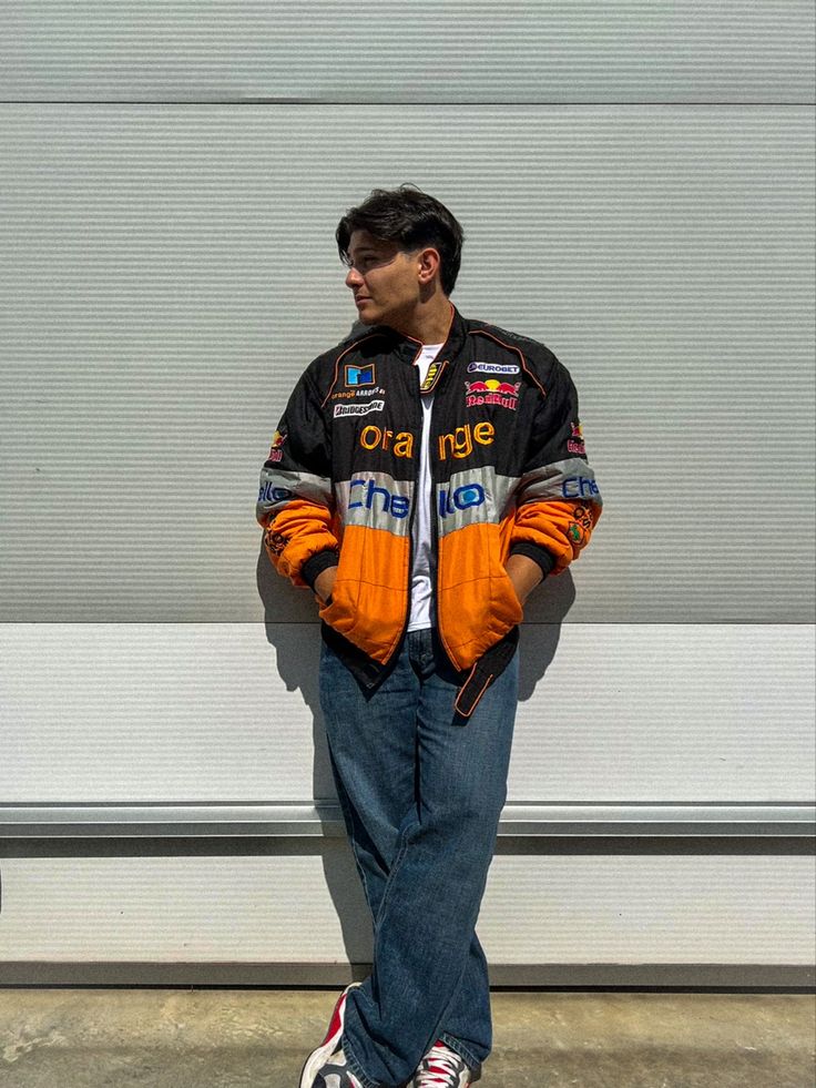 Y2k jacket
Racing jacket
Baggy Jeans
Pumas
Outfit
Mens outfit Car Racing Outfit Men, Street Racer Outfit Male, Nascar Outfit Men, F1 Jacket Outfit Men, Puma X Ray Outfit, Nascar Jacket Outfit Men, F1 Outfit Men, Racecar Jacket Outfits, Racer Jacket Outfit Man