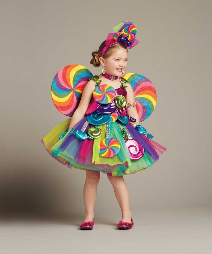 Candy Fairy Costume for Girls Candy Fairy Costume, Fairy Costume For Girl, Candy Fairy, Candy Girls, Candy Costumes, Black Halloween Dress, Candyland Party, Unique Halloween Costumes, Candy Girl