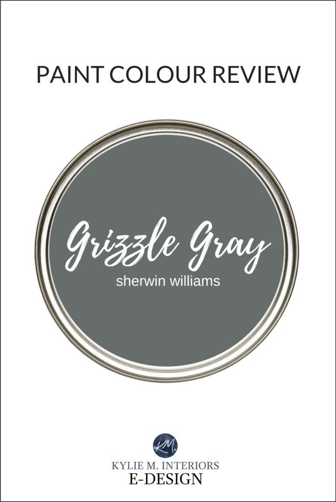 the paint color review for goutlet gray by sheryln williams, featuring an oval