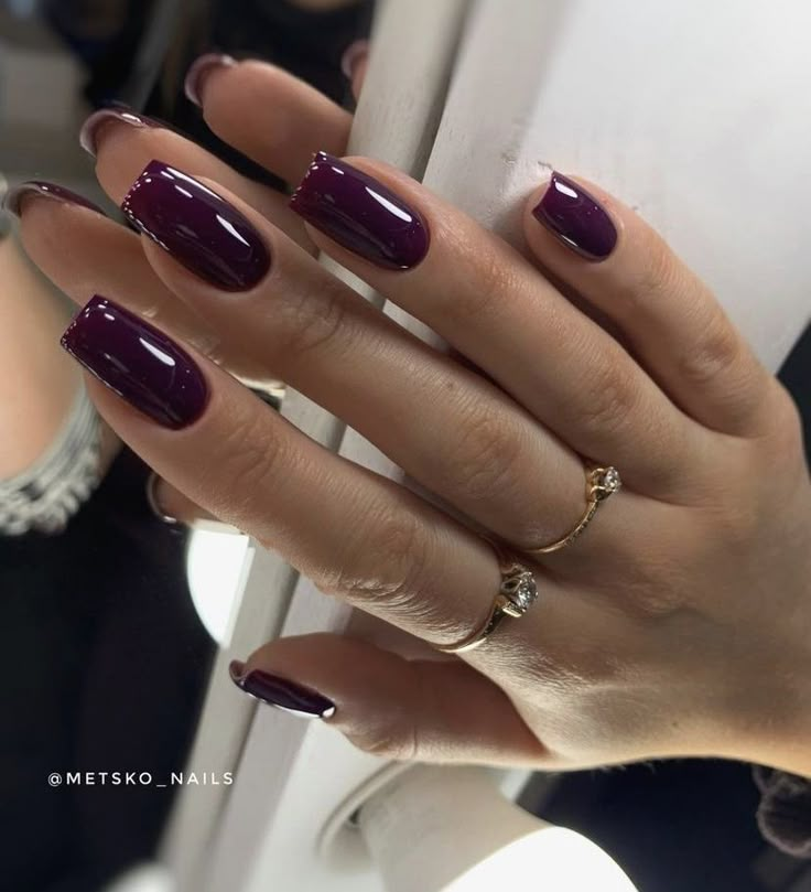 Dark Purple Nails, Plum Nails, Kutek Disney, Wine Nails, November Nails, October Nails, Smink Inspiration, Makijaż Smokey Eye, Autumn Nails