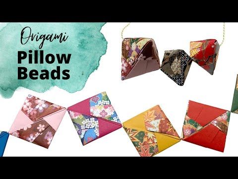 the origami pillow beads are made from paper