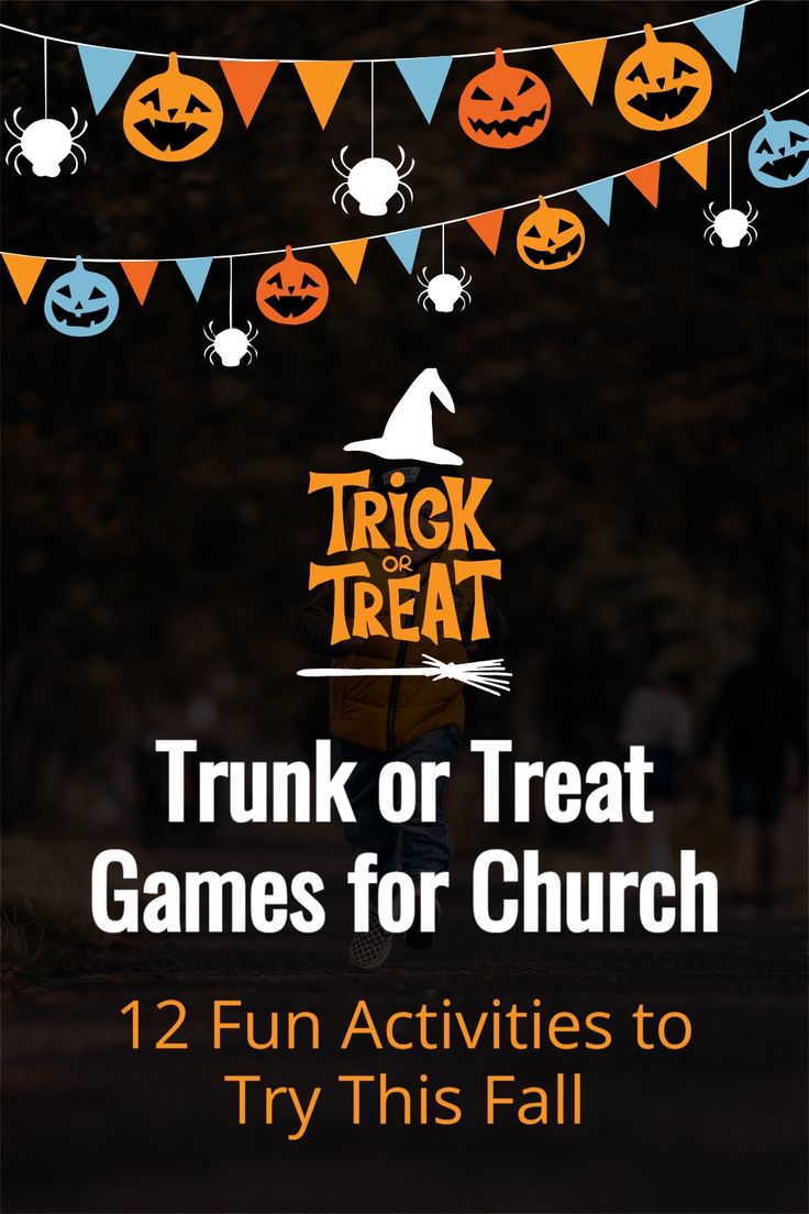 trick or treat games for church with pumpkins and jack - o'- lanterns