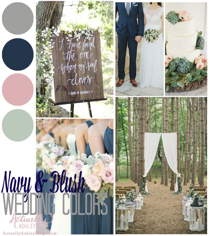 wedding color palettes for navy and blush