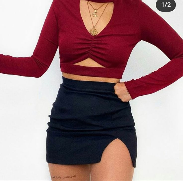 Kameli Boutique, Red And Black Outfits, Crop Top Outfits, Dress Plus Size, Character Outfits, Outfits Summer, Beach Jewelry, Fashion And Lifestyle, Gossip Girl