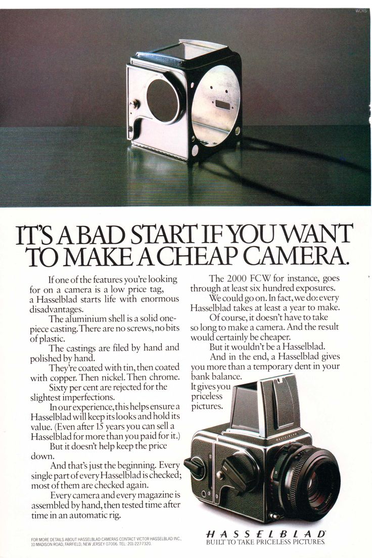 an old camera with the words it's a bad start if you want to make a cheap camera