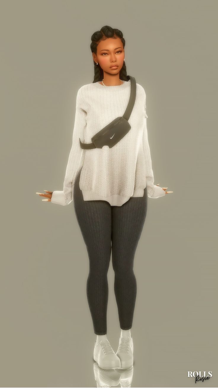 a woman in tights is standing with her hands on her hips