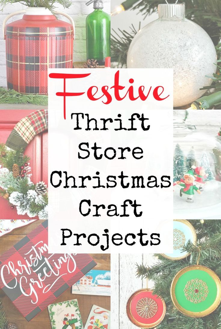 festive thrift store christmas craft projects