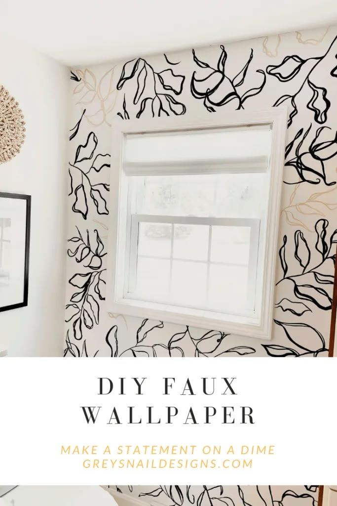 the diy faux wallpaper is easy to make