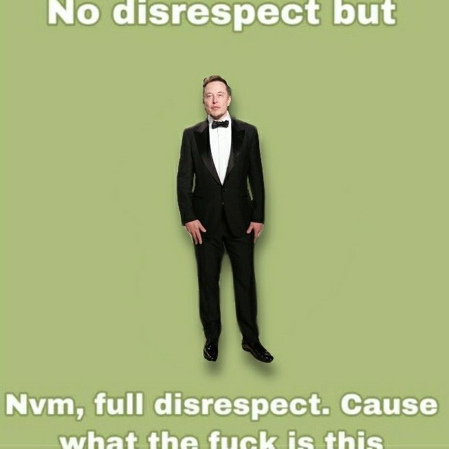 a man in a tuxedo is standing with his hands on his hips and the words no disrespect but nmn, full respect cause what the f